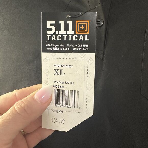 511 Tactical Women’s Performance Moisture Wicking Longsleeve Polo Black XL NWT - Picture 6 of 16